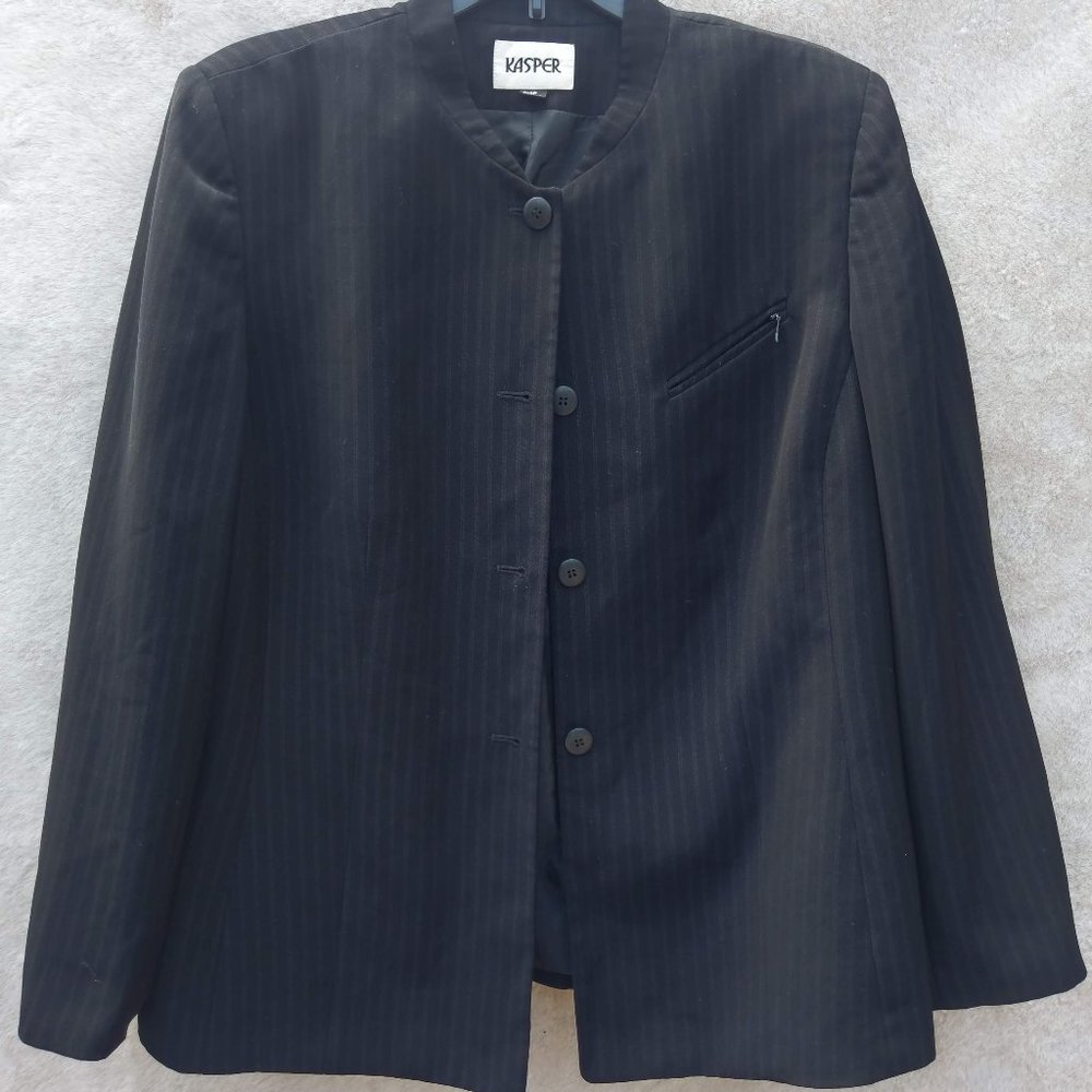 KasperBlack blazer/suit jacket with purple stripes